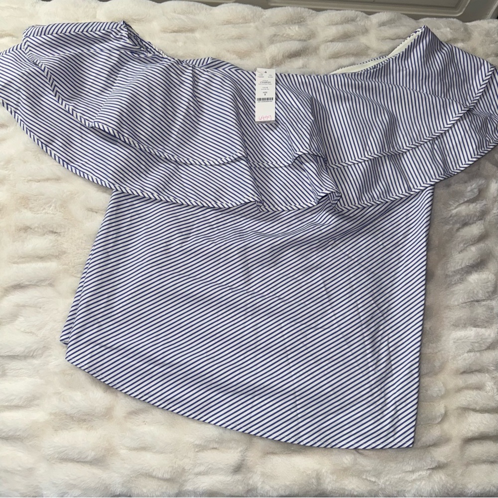 White House Black Market Women’s Striped Blouse Size M New With Tags